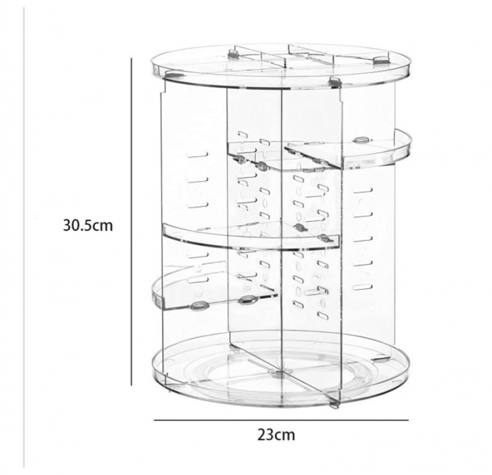 Organizator de machiaje pentru birou Tainrunse, transparent [2]