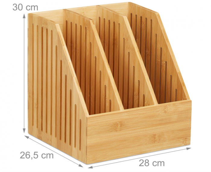 Organizator pentru birou Relaxdays, 3 compartimente, 30 x 28 x 26.5 cm [7]