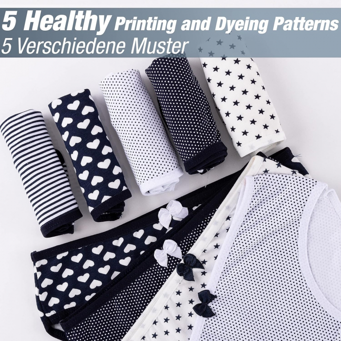 Pachet 10 Chiloti pentru dama LOREZA din bumbac, Marimea 8, 164-170 cm [3]