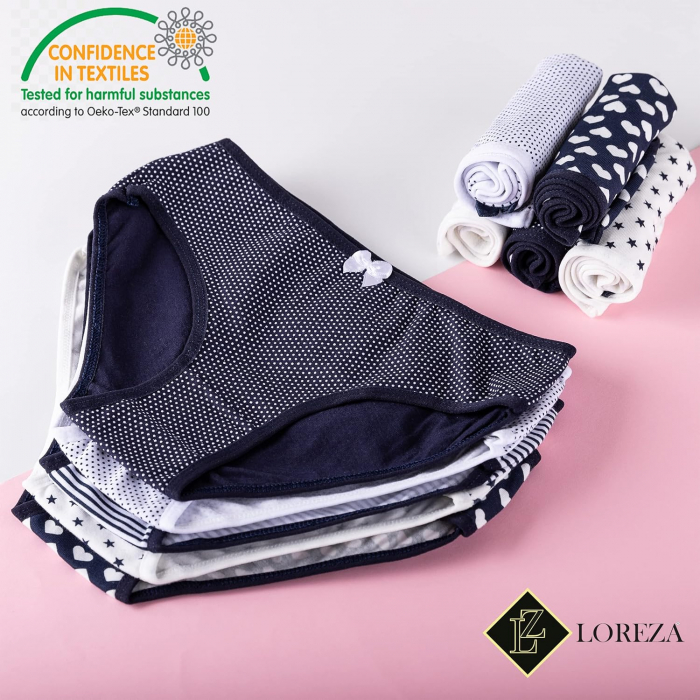 Pachet 10 Chiloti pentru dama LOREZA din bumbac, Marimea 8, 164-170 cm [4]