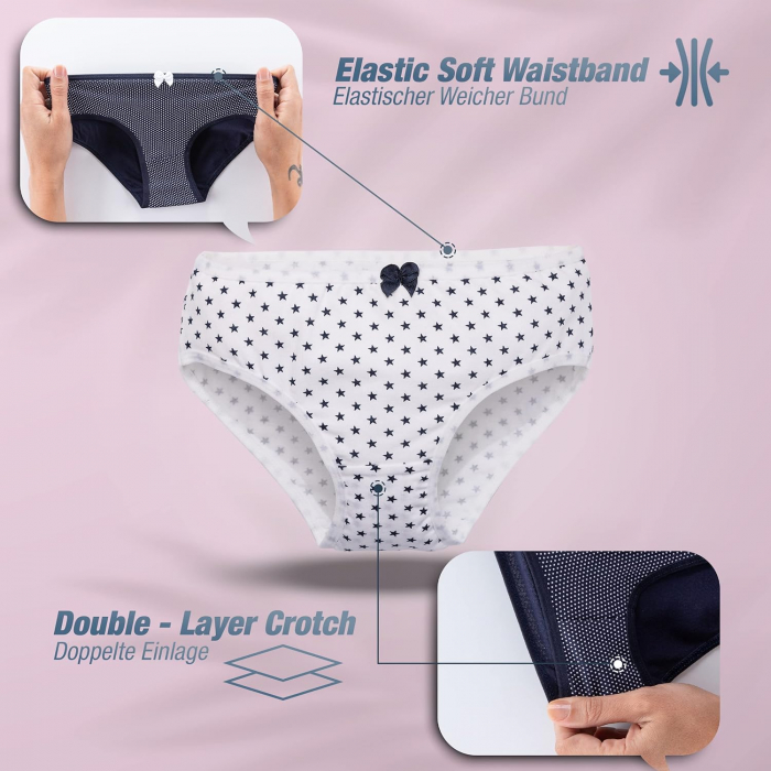 Pachet 10 Chiloti pentru dama LOREZA din bumbac, Marimea 8, 164-170 cm [7]