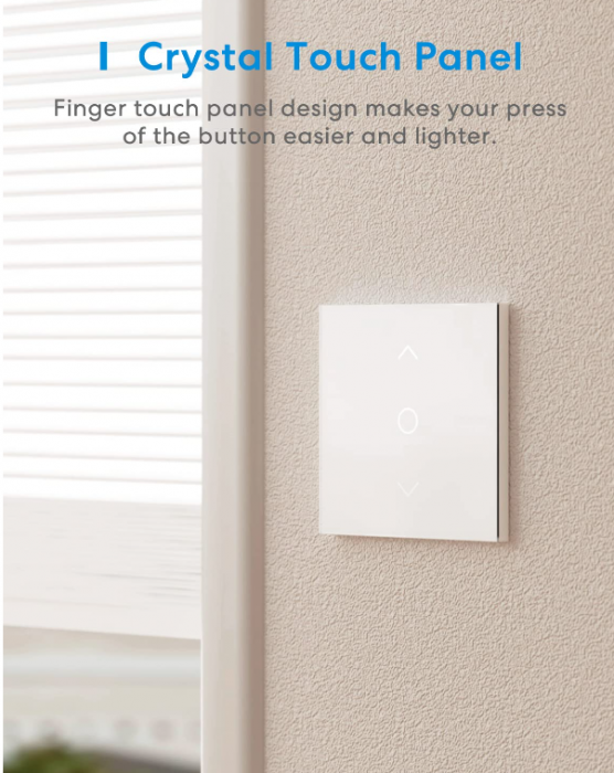 Pachet 2 intrerupătoare inteligente Meross de jaluzele, WiFi, compatibil cu Apple HomeKit Siri, Alexa și Google Assistant, este necesar cablu neutru [8]