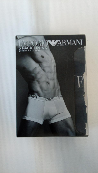 Pachet 3 Boxeri pentru bărbați, Emporio Armani, negru, Marimea L [2]
