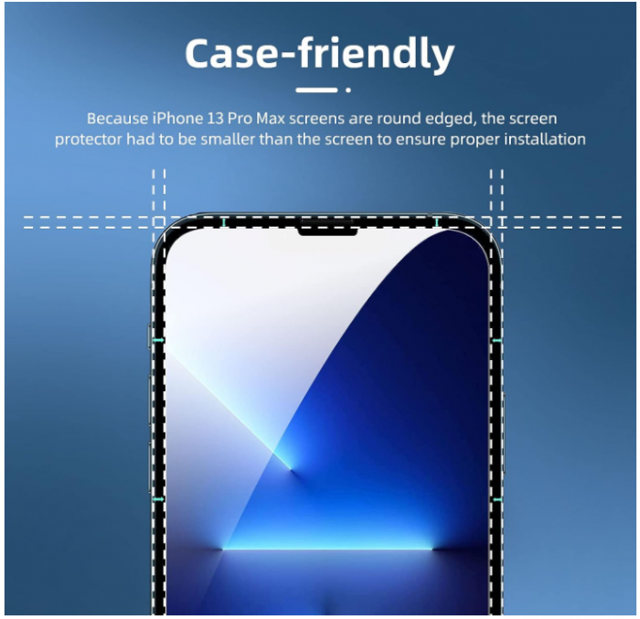 Pachet 3 folii de protectie ecran NEW'C pentru iPhone 13 Pro Max, iPhone 14 Plus (6,7") din sticlă securizată [4]