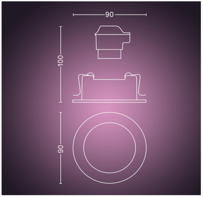 Pachet 3 spoturi incastrate LED RGB inteligente Philips Hue Centura, 3 x 250 lumeni [3]