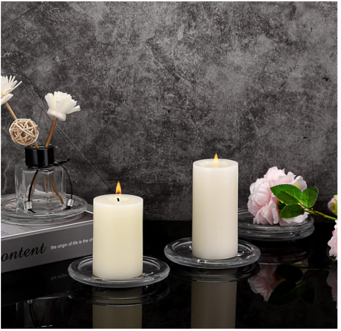 Pachet de 12 Suporturi de sticlă pentru lumanari SUMNACON [6]