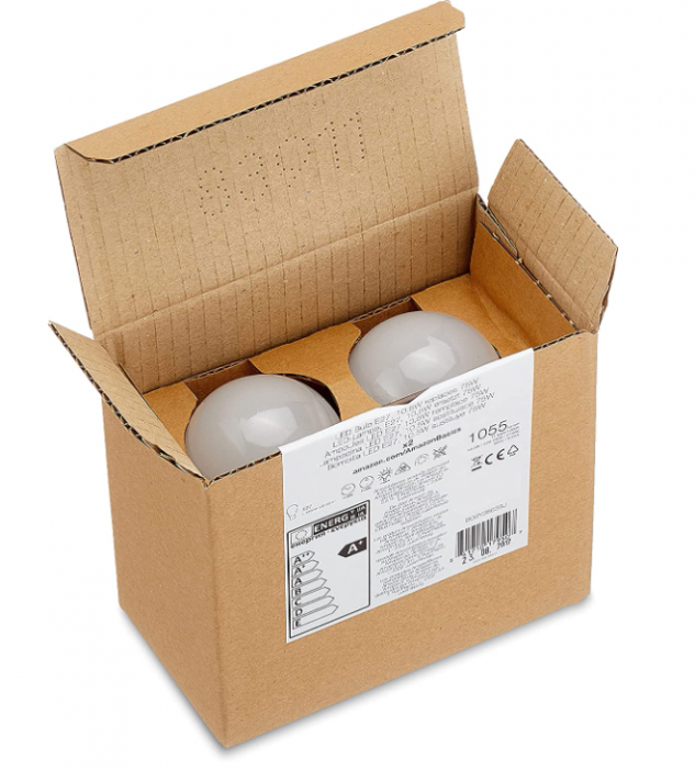 Pachet de 2 becuri LED cu șurub Edison 10 W (echivalent 75 W) alb cald [2]