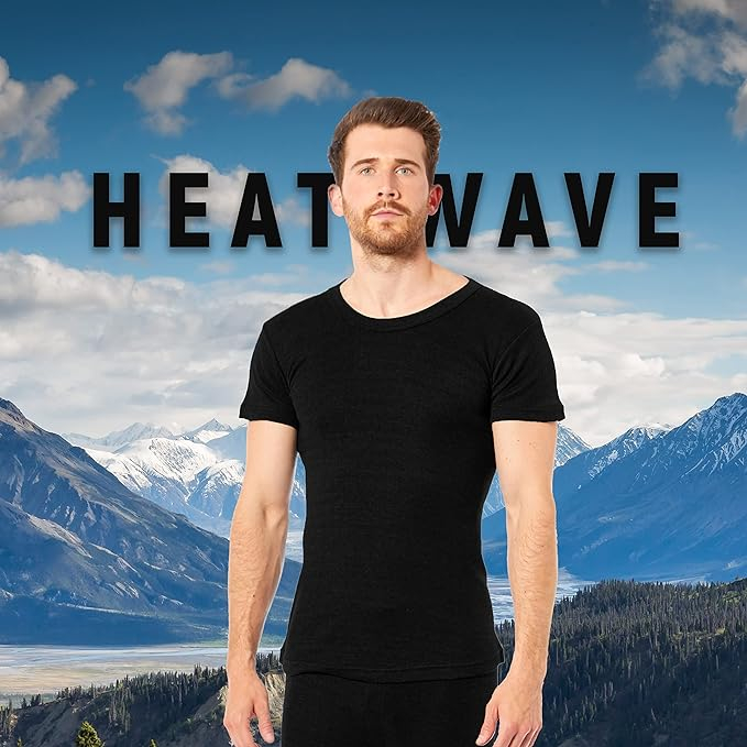 Pachet de 2 tricouri, Lenjerie de corp termica pentru bărbați Heatwave, Marimea XL [7]