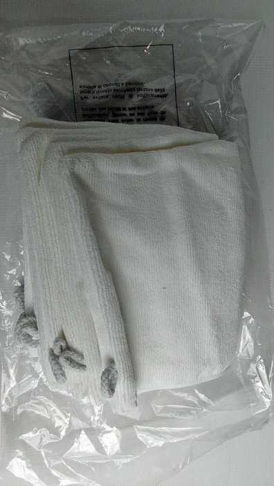 Pachet de 9 mănuși de baie PHOGARY din microfibră, 15x20 cm, alb [2]