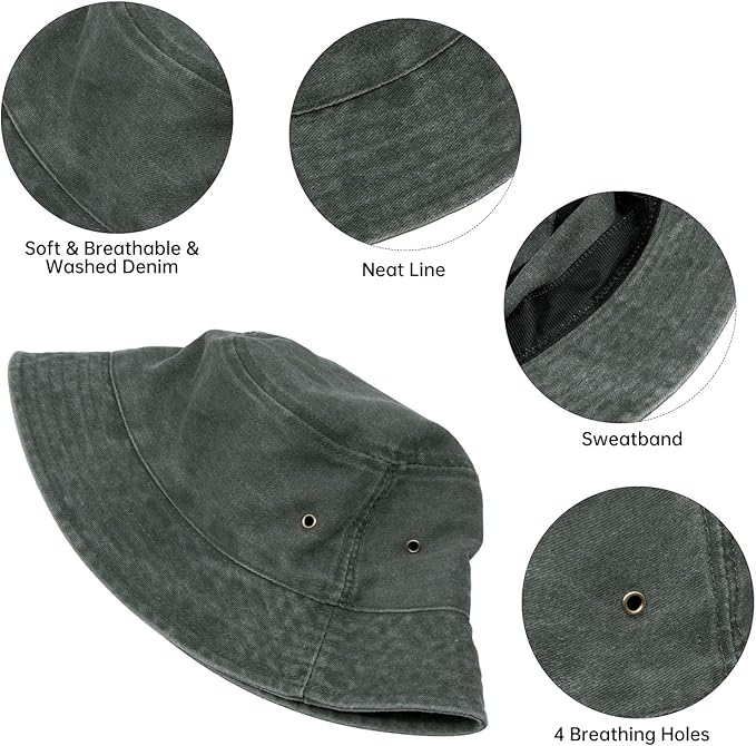 Palarie de pescar vintage YAMEIZE, protectie UV400 [5]