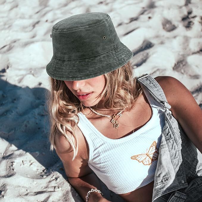 Palarie de pescar vintage YAMEIZE, protectie UV400 [3]