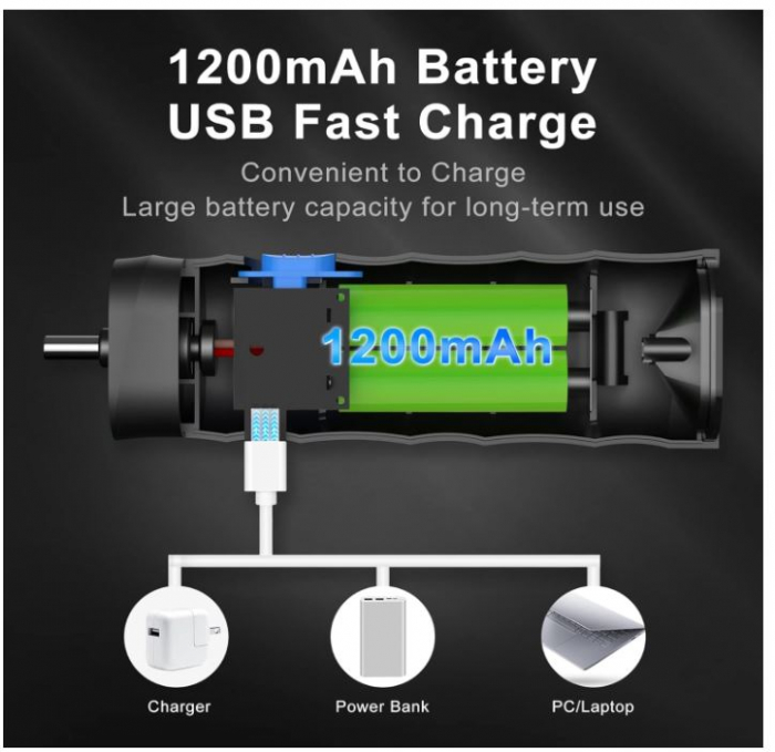 Paleta electrica pentru insecte CONOPU, 4000V, reincarcabila, cu lanterna [5]