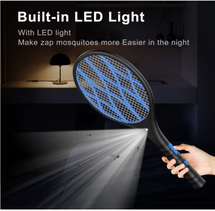 Paleta electrica pentru insecte CONOPU, 4000V, reincarcabila, cu lanterna [6]