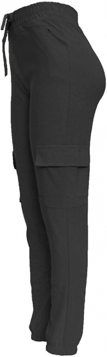 Pantaloni cargo pentru femei Xpose, cu talie inalta, casual, negru, XL/XXL [2]