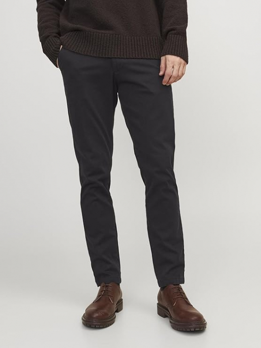 Pantaloni chino Jack & Jones Jjimarco Jjdave pentru bărbați, negru, 28W/32L [9]