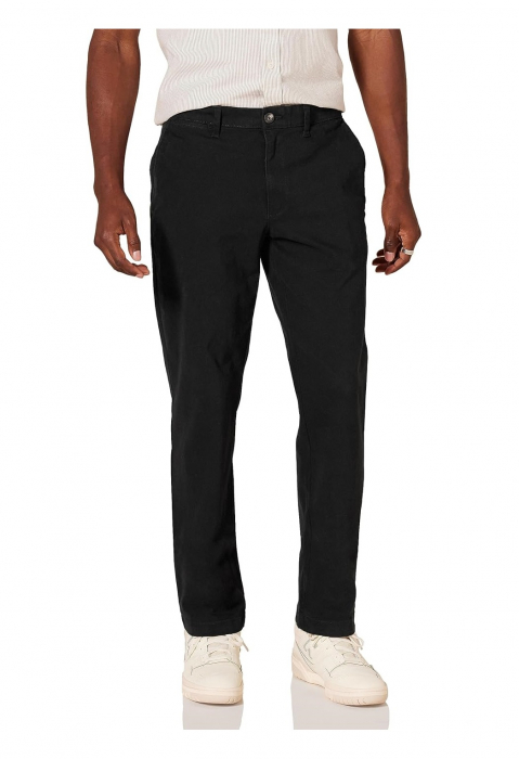 Pantaloni chino pentru barbati Amazon Essentials, Slim Fit Casual Stretch, negru, 42W/30L [1]