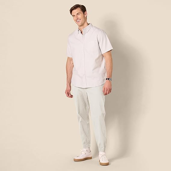 Pantaloni chino pentru barbati Amazon Essentials Straight Fit, alb, marime S [6]