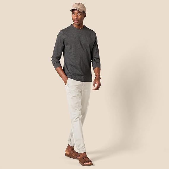 Pantaloni chino pentru barbati Amazon Essentials Straight Fit, alb, marime S [5]