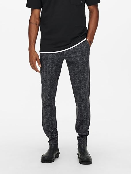 Pantaloni chino pentru barbati, Only & Sons ONSMARK Slim Fit, negru, W34/L32 [7]