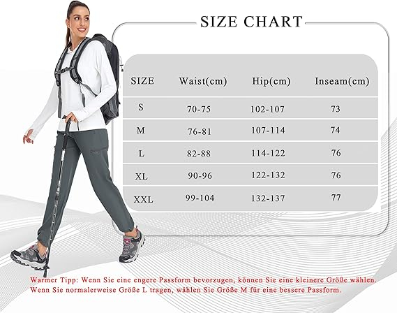 Pantaloni de drumeție pentru femei BAYGE, albastru, M [5]