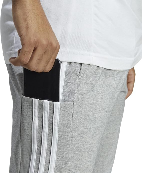 Pantaloni de trening pentru barbati Adidas Essentials, 3 dungi, gri, M [4]