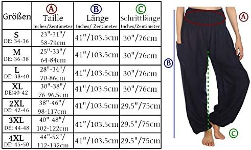 Pantaloni harem boho pentru femei Lofbaz, talie inalta, multicolor, marime 3XL [4]