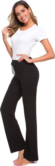 Pantaloni lungi casual pentru femei OURCAN, negru, S [6]