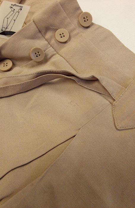 Pantaloni lungi eleganti pentru femei Naf Naf, bej, marime 40 [2]