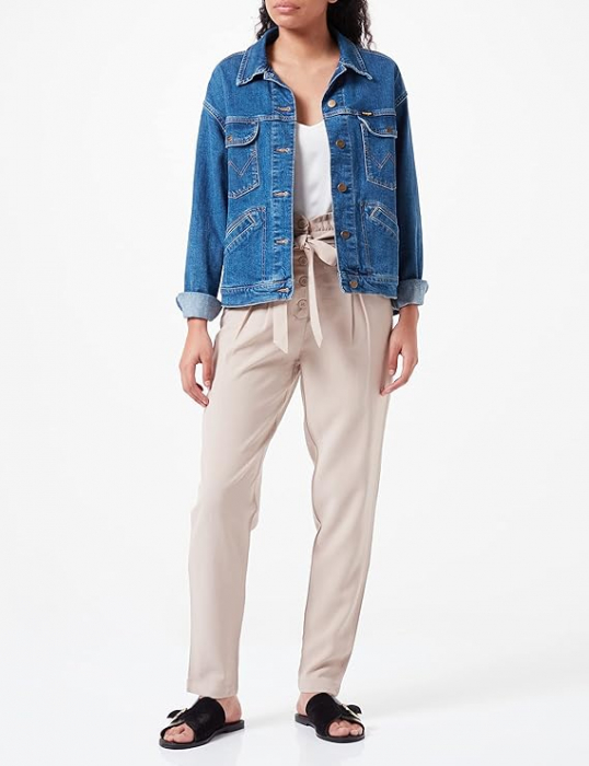 Pantaloni lungi eleganti pentru femei Naf Naf, bej, marime 40 [8]