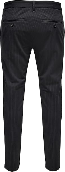 Pantaloni lungi pentru barbati Only & Sons ONSMARK Pant Stripe GW 3727 NOOS, negru, marime EU 30/32 [4]