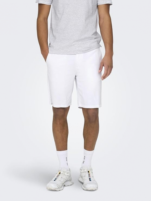 Pantaloni scurți chino pentru bărbați ONLY & SONS ONSMARK 0011, alb, S [3]