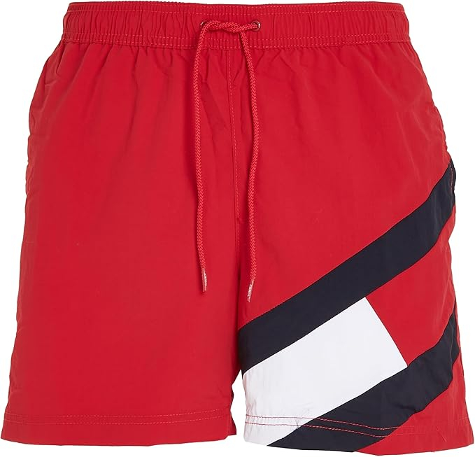 Pantaloni scurți de baie pentru bărbați Tommy Hilfiger Sf Medium, roșu, L [5]