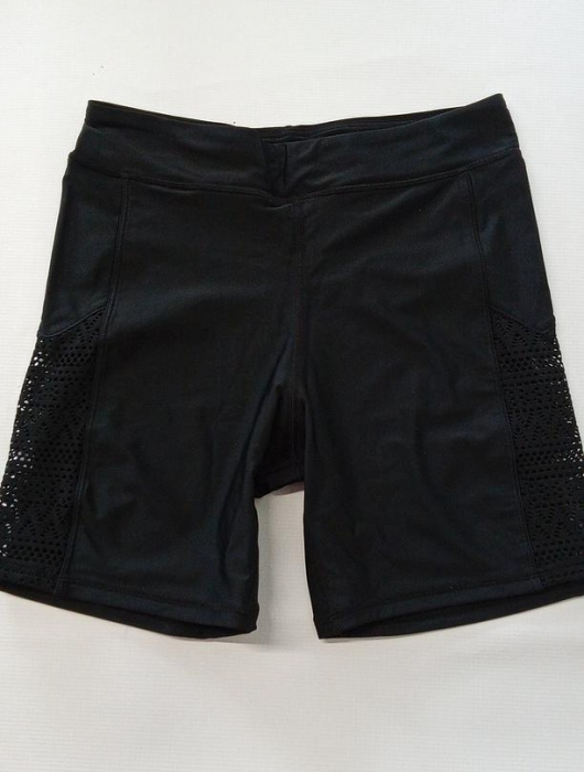 Pantaloni scurți de înot Attraco pentru femei, talie înaltă, negru, Marimea M [2]