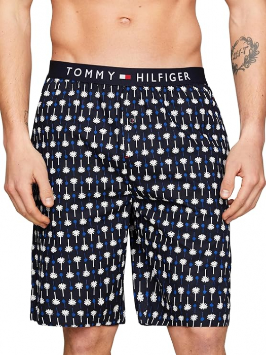 Pantaloni scurți de pijama pentru bărbați Tommy Hilfiger UM0UM01765, mini-palmieri, L [1]