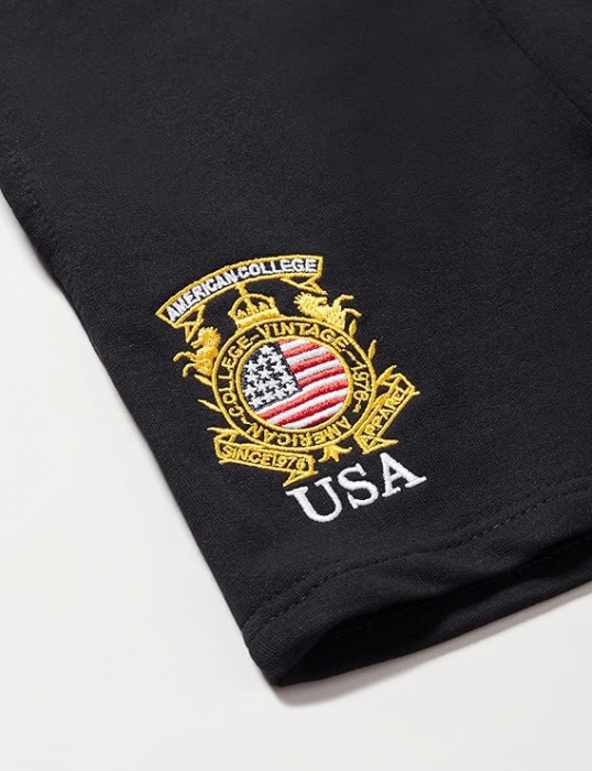 Pantaloni scurti pentru copii American College, unisex, negru, 12 ani [4]