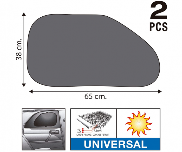 Parasolar Lateral Sumex 4410008, Negru, 38 x 65 cm [2]