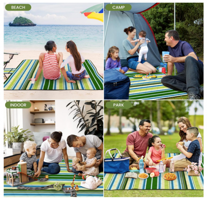 Pătură de picnic, 200 x 150 cm, pătură de plajă rezistentă la apă si nisip, pentru plaja si camping [11]