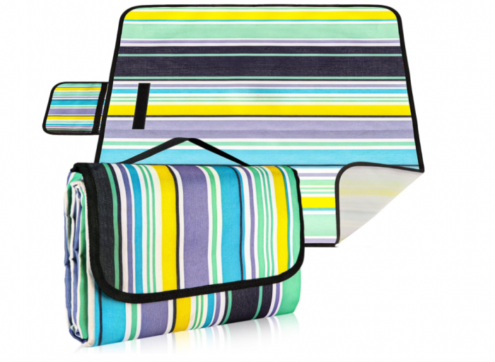 Pătură de picnic Ninonly 200 x 200 cm impermeabilă, pentru de plajă si camping [1]