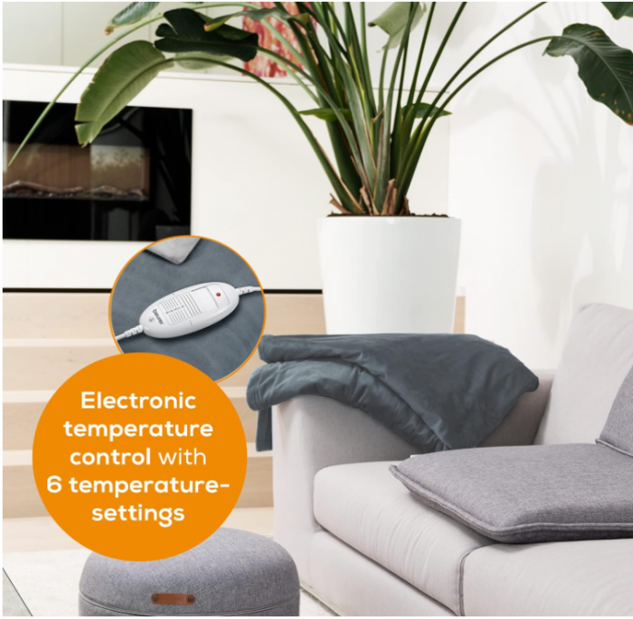 Pătură electrică Beurer HD 75, gri închis, 180 x 130 cm [5]