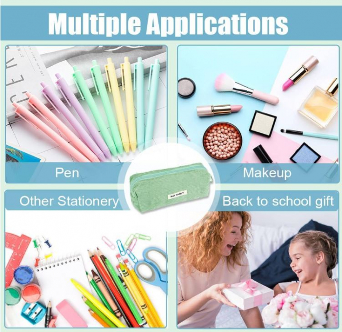 Penar din velur pentru studenți Topfunyy, verde [5]