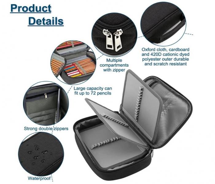 Penar pentru scoala Rairsky, 72 locuri, 23 x 17 x 7 cm, negru [3]