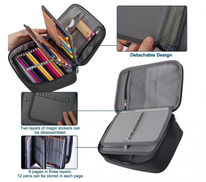 Penar pentru scoala Rairsky, 72 locuri, 23 x 17 x 7 cm, negru [4]