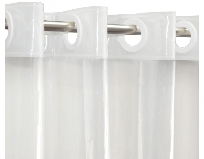 Perdea de duș fără cârlig YISURE, transparent, lățime 120 x înălțime 180 cm [3]