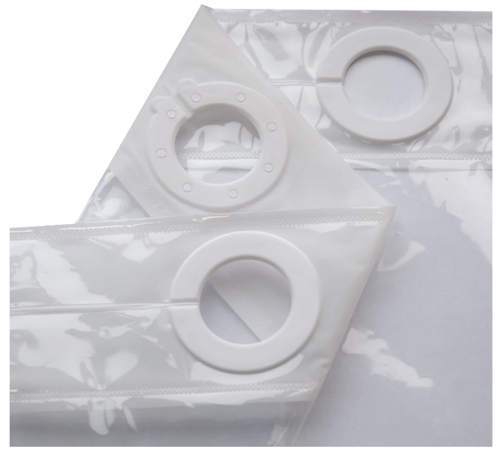 Perdea de duș fără cârlig YISURE, transparent, lățime 120 x înălțime 180 cm [9]