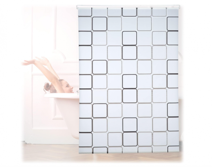 Perdea de duș Relaxdays, retro, 140x240cm [1]