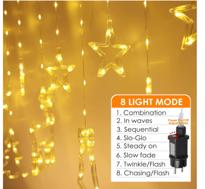 Perdea de lumini pentru interior Nekano cu 142 LED-uri 2.7 m [4]