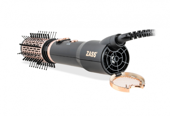 Perie de par rotativa Zass ZRB 01, cu aer cald, 1000 W, 2 viteze, 2 setari temperatura [2]