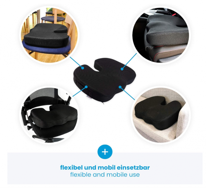 Perna ortopedica pentru sezut Ergotopia, negru [3]