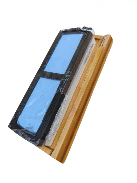 Piatra de ascutit cutite Amazon Basics, granulație dublă 1000/6000 cu bază de bambus antiderapant [3]