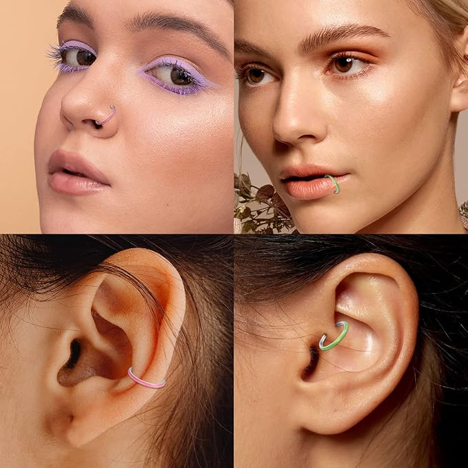 Piercing orbital AROWRO 16G, din oțel chirurgical 316L, roz [6]